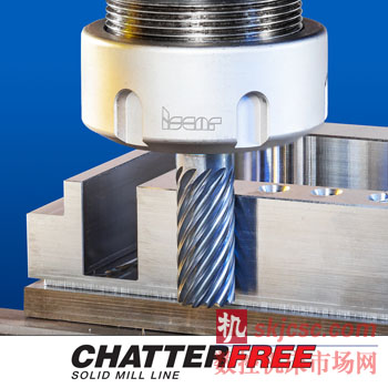 伊斯卡新型防振降噪EC-H-CF 整体硬质合金立铣刀，用于高速铣削、摆线加工及精加工